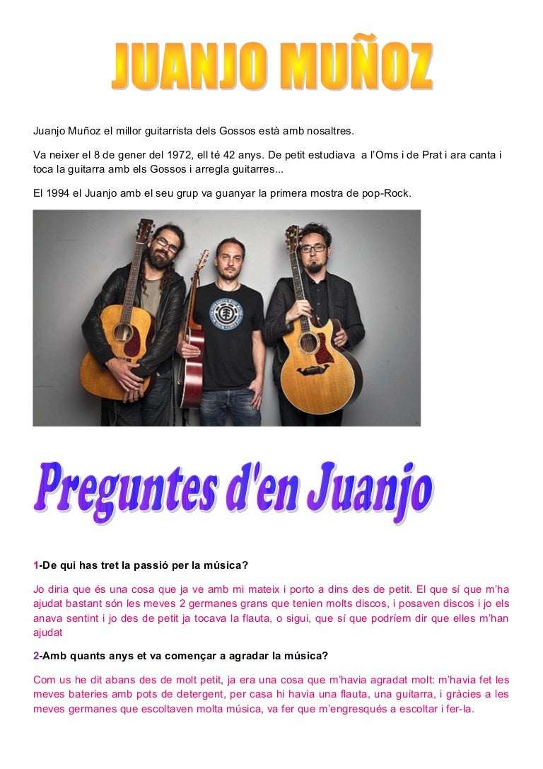 Entrevista A Juanjo Munoz