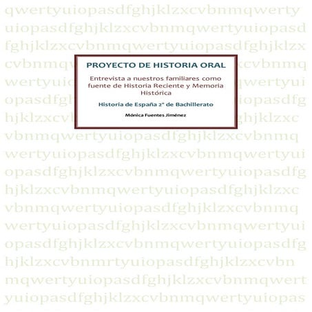 Entrevista oral a nuestros mayores - Historia viva del Franquismo