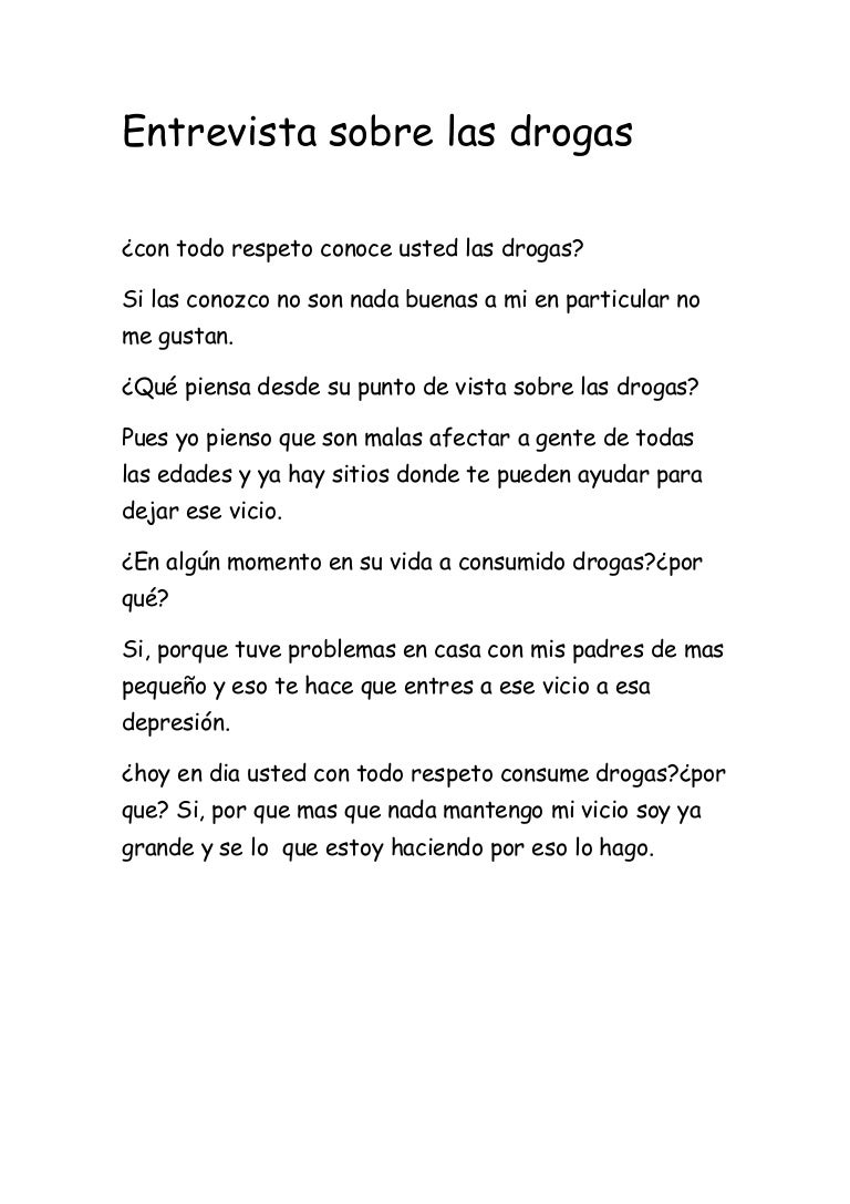 preguntas de entrevista a un doctor entrevista sobre las drogas preguntas de entrevista a un doctor entrevista sobre las drogas