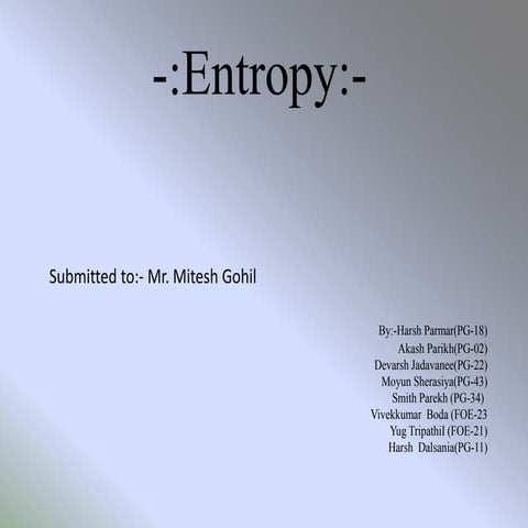Entropy