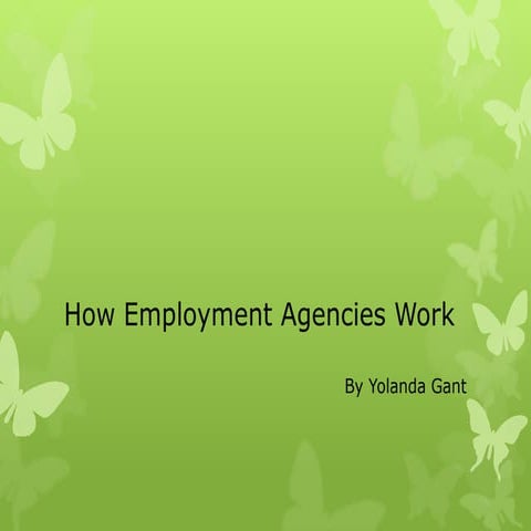 How Employment Agencies Work Pptx