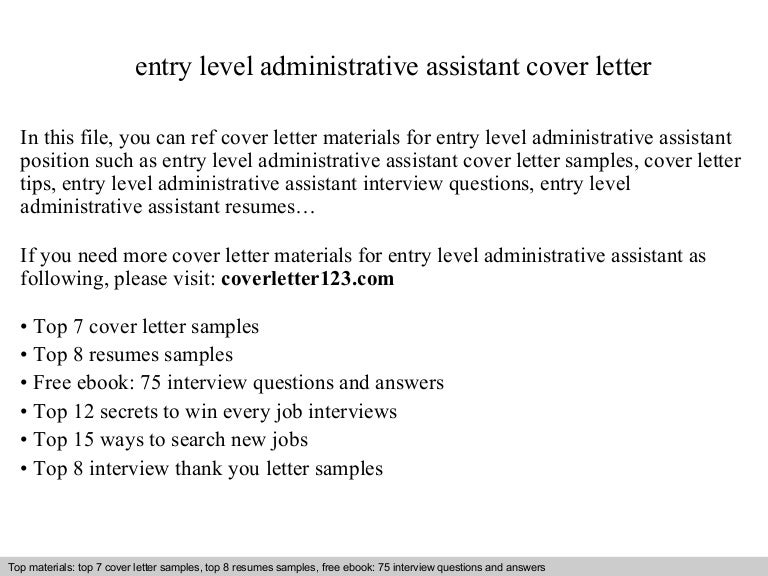 cover letter entry level office assistant sample cover letter for entry level jobs