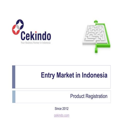 Entry Market in Indonesia: Product Registration