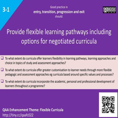 Flexible Curricula Viewpoints cards - Entry transition progression and exit