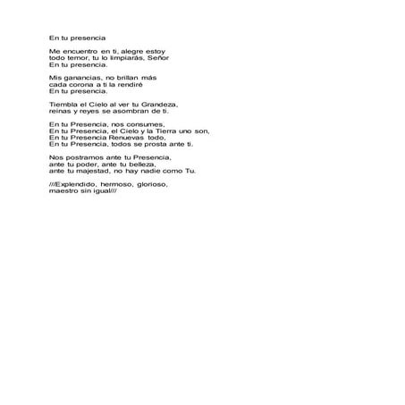 En tu presencia | DOCX