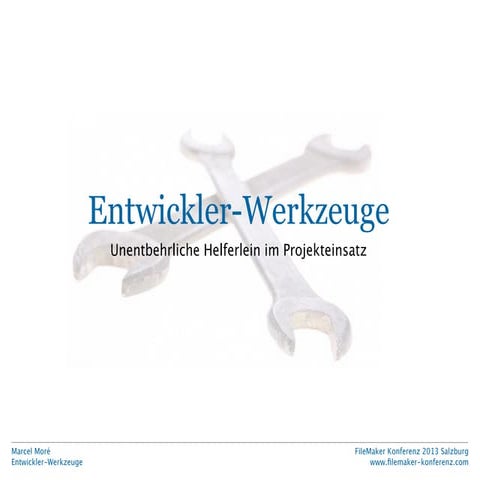 FMK 2013 Entwickler Werkzeuge, Marcel Moré