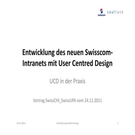 Entwicklung des neuen Swisscom Intranets mit User Centered Design