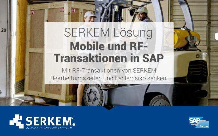 Mobile Und Rf Transaktionen In Sap