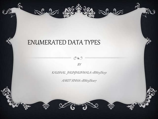 Enumerated data types