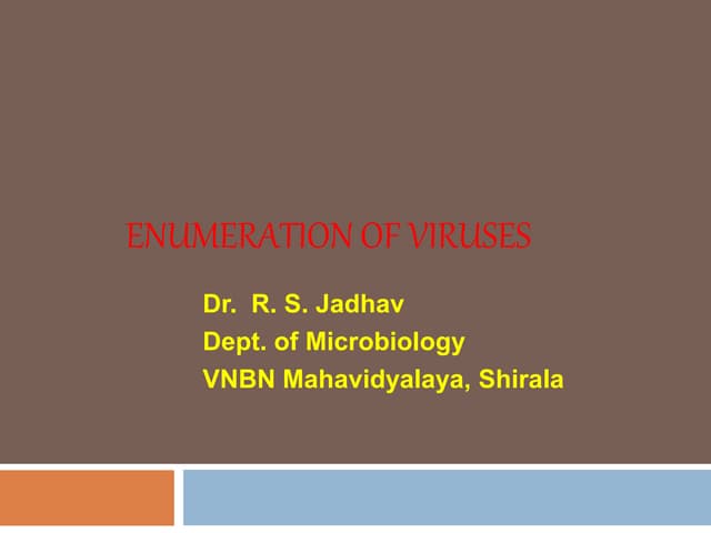 Enumeration of viruses