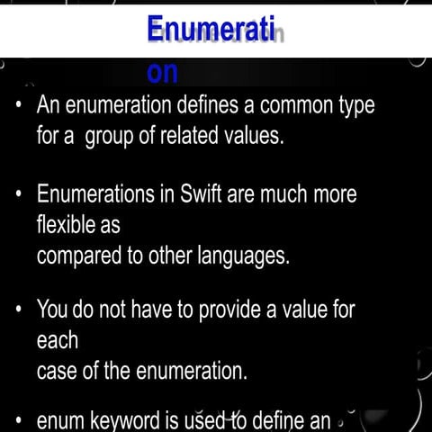 Enumerations, structure and class IN SWIFT