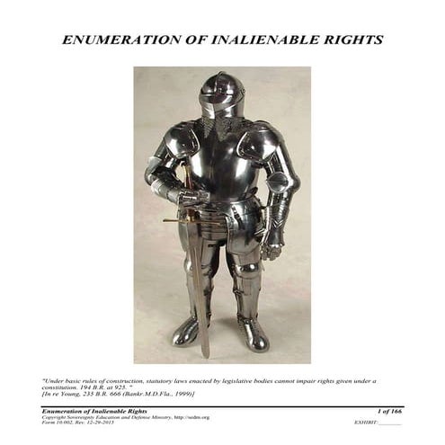 Enumeration of Inalienable Rights, Form #10.002