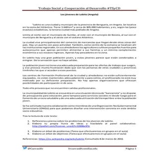 Enunciado Caso los jóvenes de Lobito