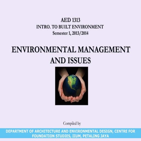 Env. management and issues