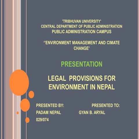 legal provision for environment in Nepal