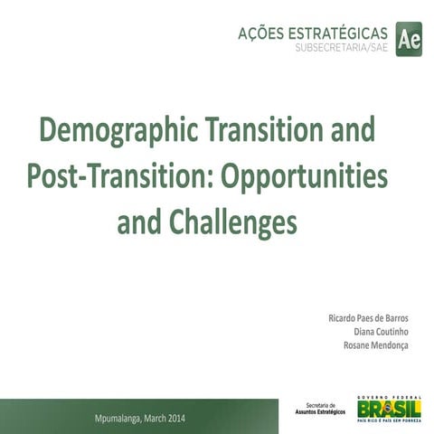 Demographic Transition and Post-Transition: Opportunities and Challengesties ...