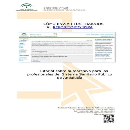 Guía sobre cómo enviar tus trabajos al repositorio del SSPA (autoarchivo)