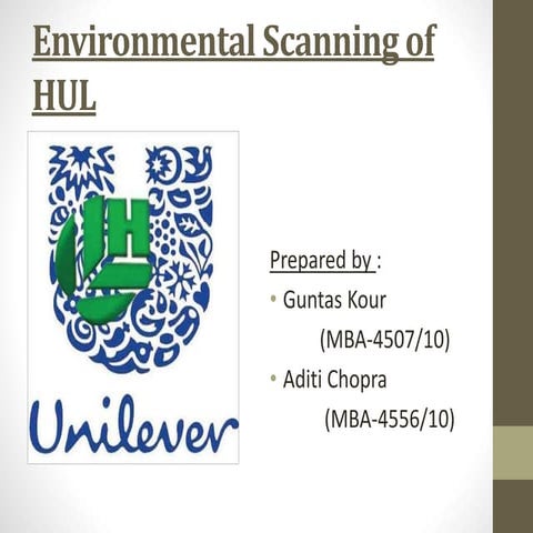 Enviornmental scanning for hul