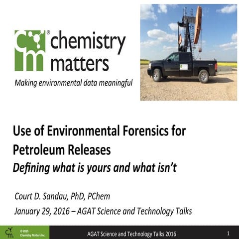 Enviromental Forensics Petroleum Releases 2016