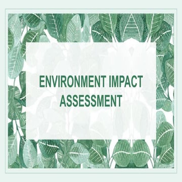 Enviroment Impact Assesment