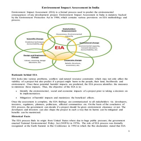 Environment impact assessment