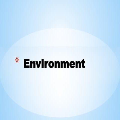 Environmental related material for Education