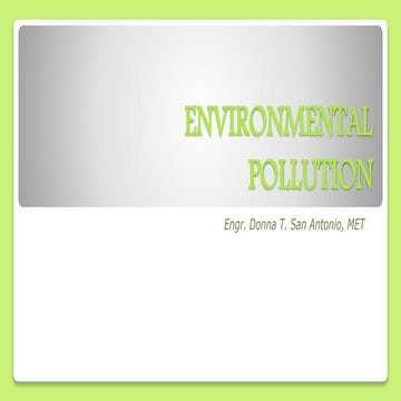 Environmental pollution