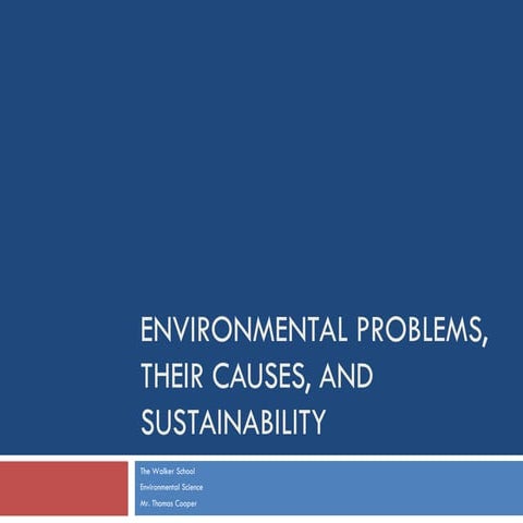 Environmental Issues and Sustainability