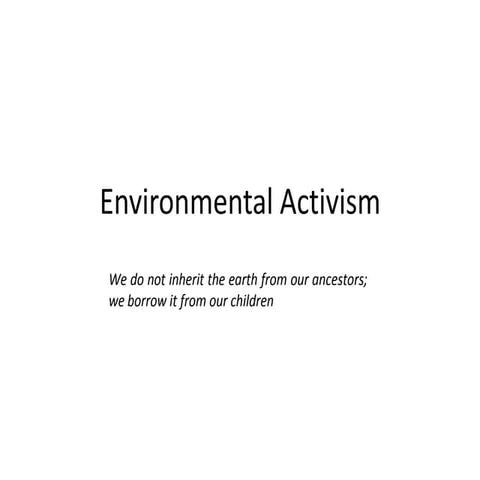 Environmental activism