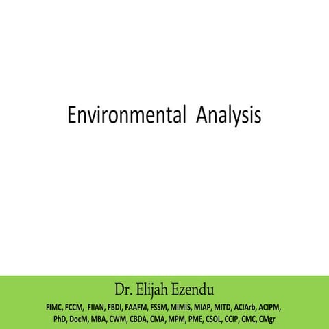 Environmental  Analysis