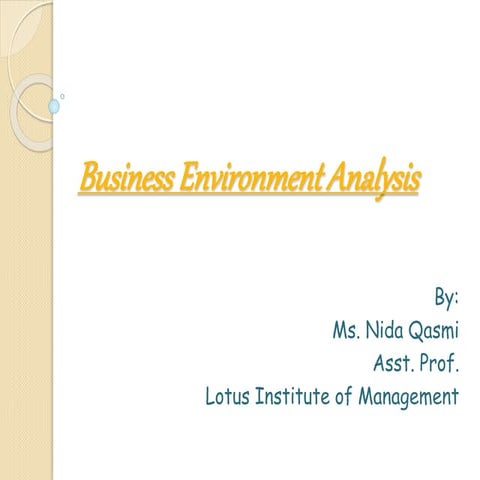 Environmental analysis
