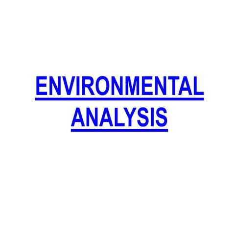Environmental analysis
