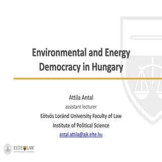 Environmental and Energy Democracy ...