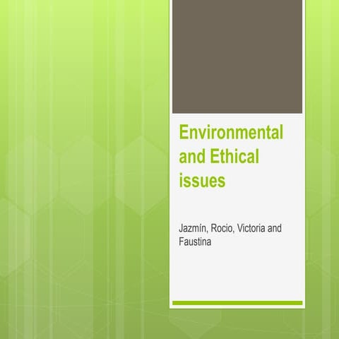 Environmental and ethical issues business