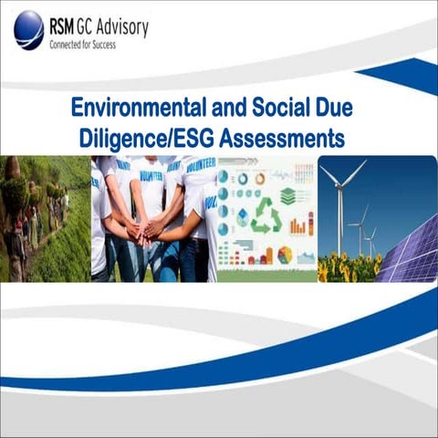 Environmental and Social Due Diligence ESG Assessments