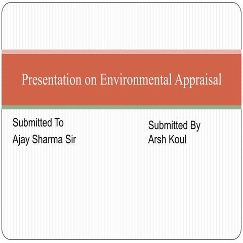Environmental appraisal