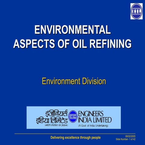 Environmental aspects of oil refining