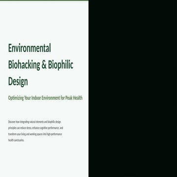 Environmental Biohacking & Biophilic Design: Transform Your Indoor Environmen...