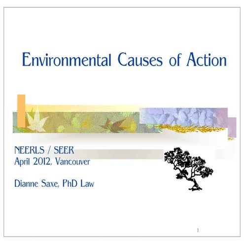 Environmental Causes Of Action Apr 2012