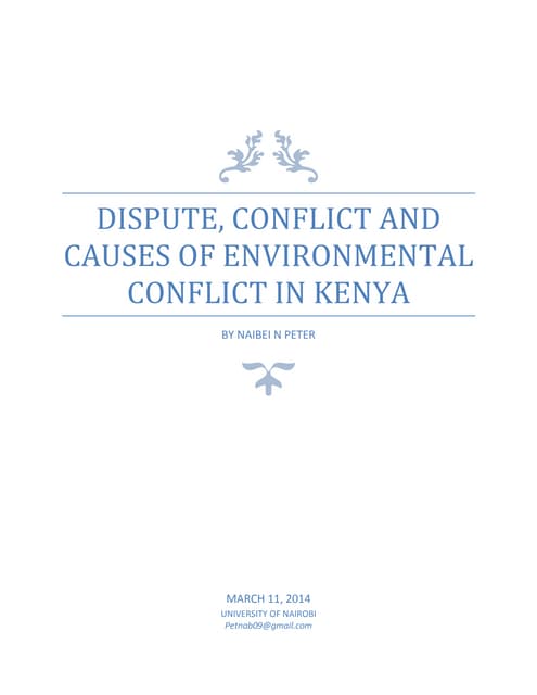 Environmental conflicts