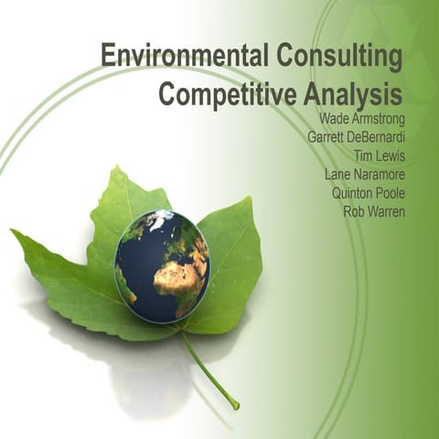 Environmental consulting competitive analysis