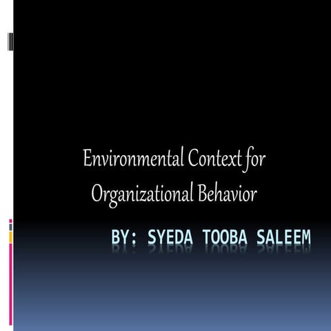 Environmental context for OB 