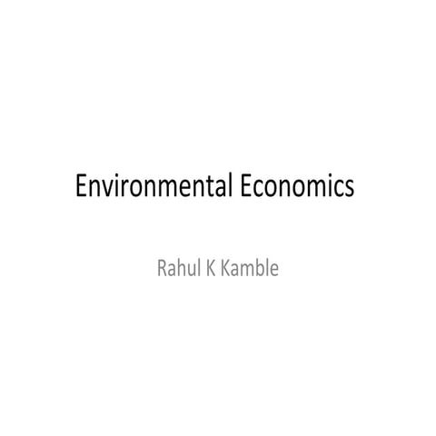Environmental economics