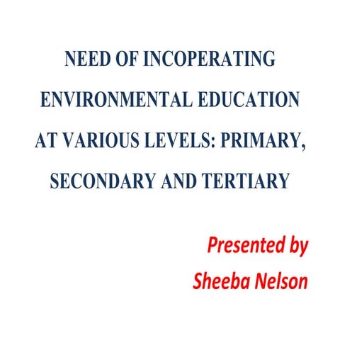 Environmental education