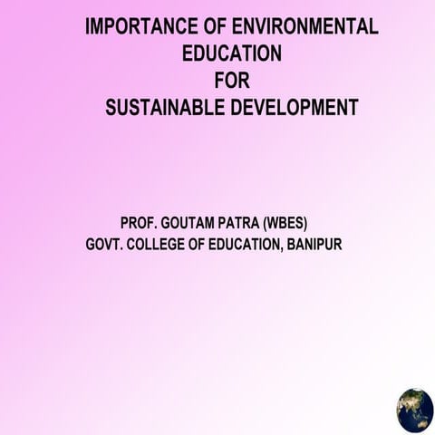 Environmental  education