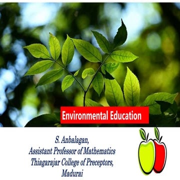 ENVIRONMENTAL EDUCATION