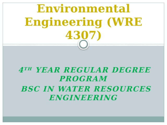Solutions for Problems in Introduction to Environmental Engineering by Richard Mines and Laura ...