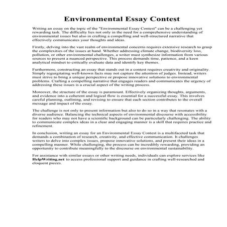 Environmental Essay Contest.pdfEnvironmental Essay Contest. National Environm...