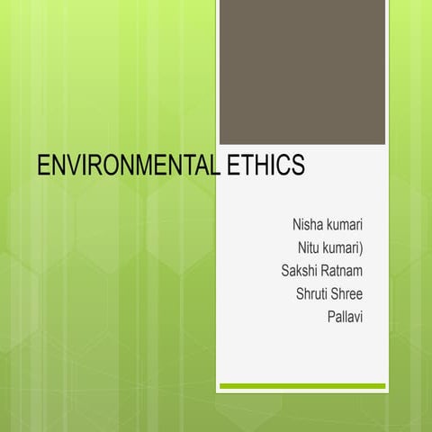 Environmental ethics