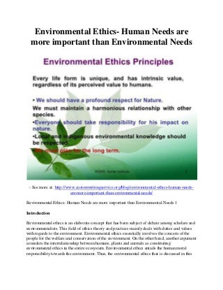 Environmental ethics definition image